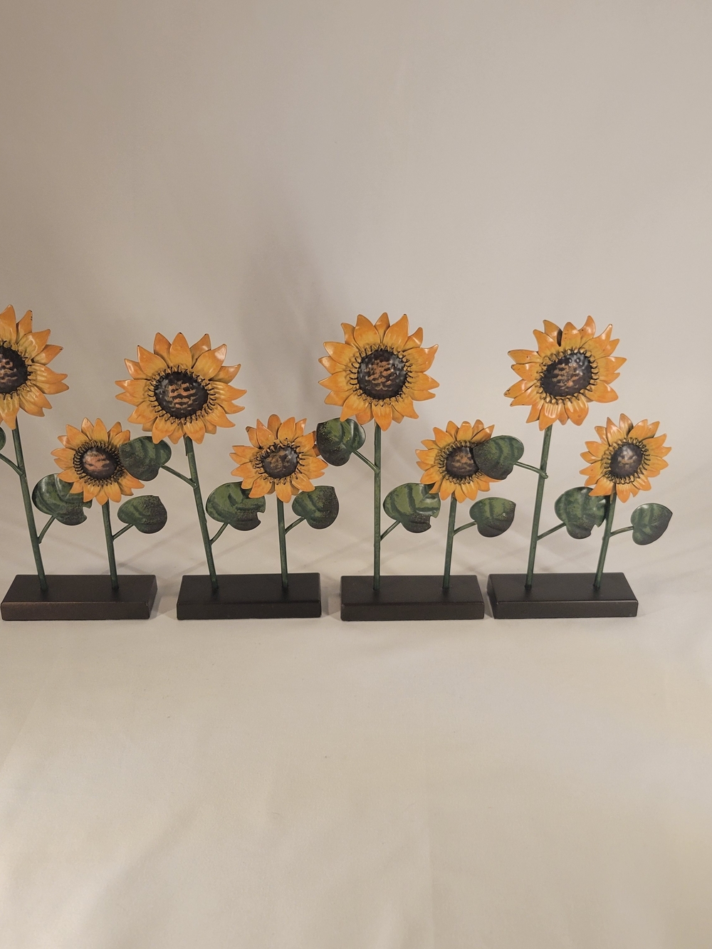 Croft & Barrow Metal Sunflower Card Holders Photo Memo Clips Decor Set of 4